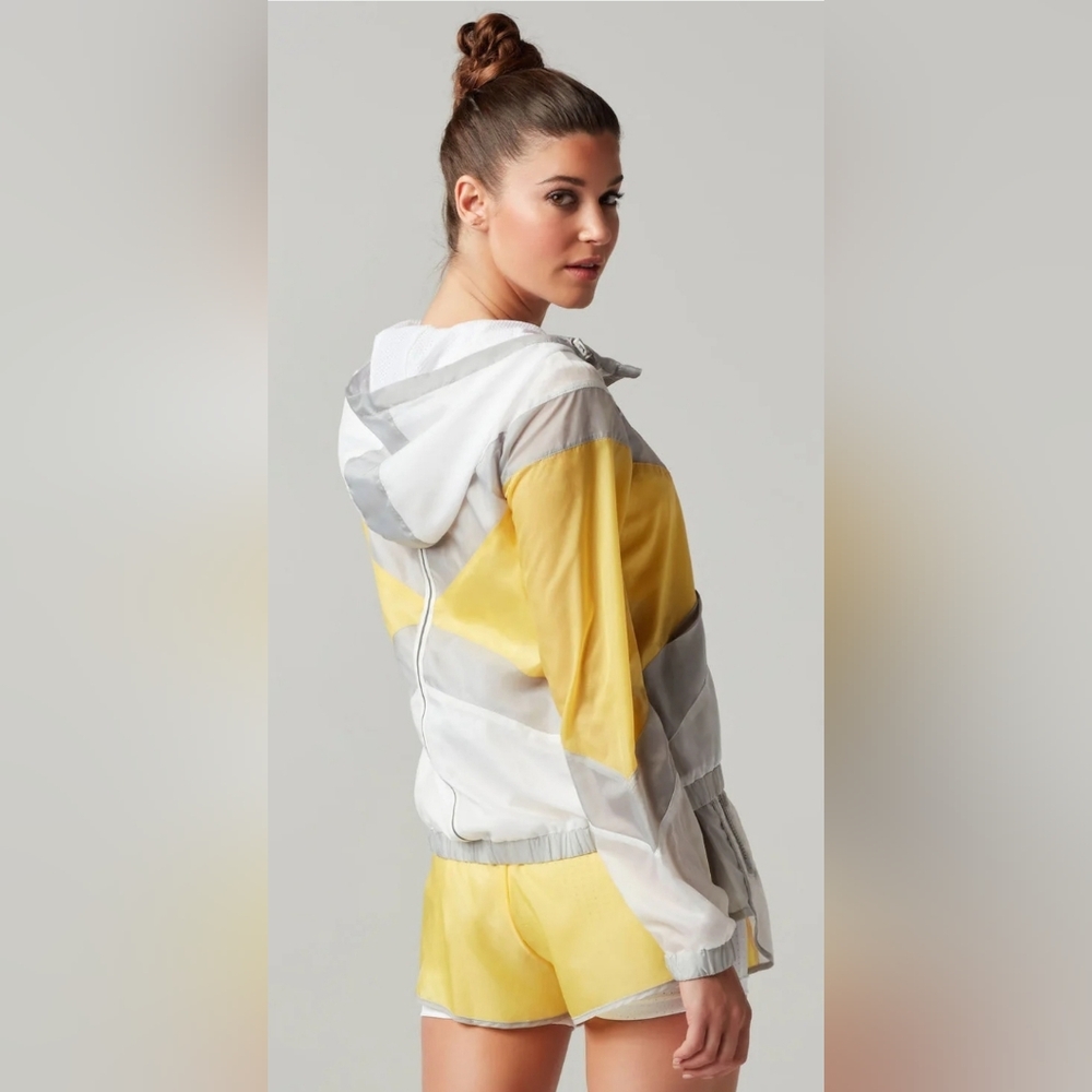 Blanc Noir - Tulum Windbreaker - Yellow and Gray Jacket - Size L - Picture 2 of 16